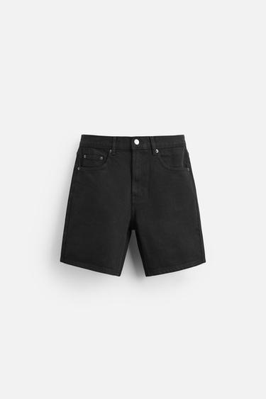 BERMUDA DENIM COLOR - Negro de Zara