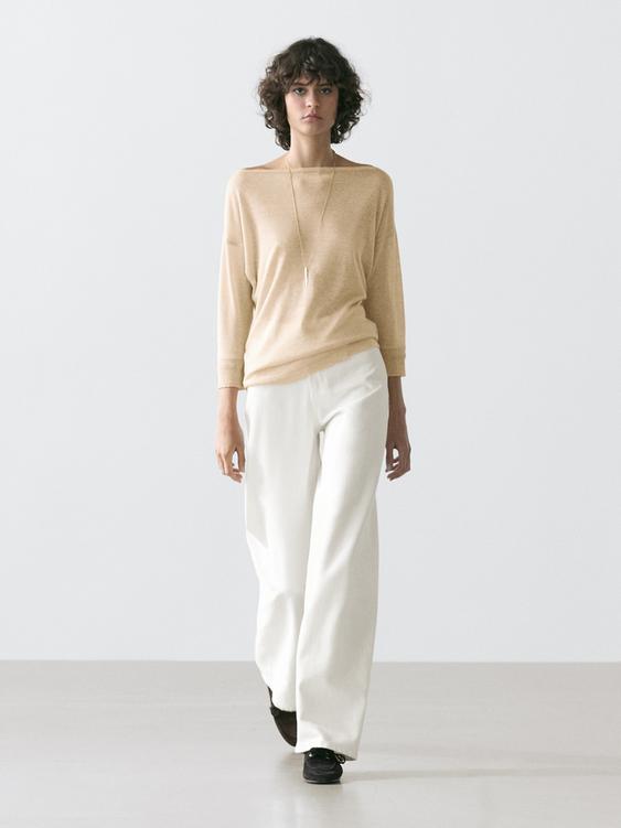 Lightweight wool and linen blend T-shirt