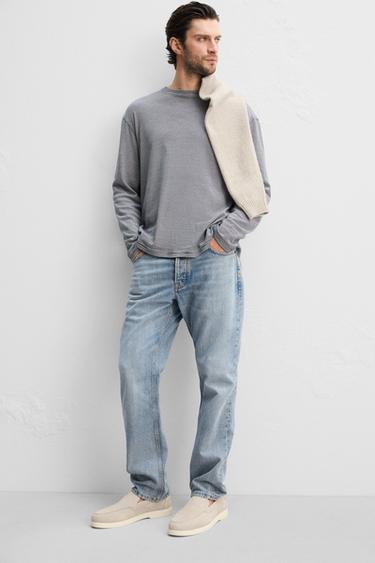CASUAL LEATHER LOAFERS - Ecru White by Zara - Image 1