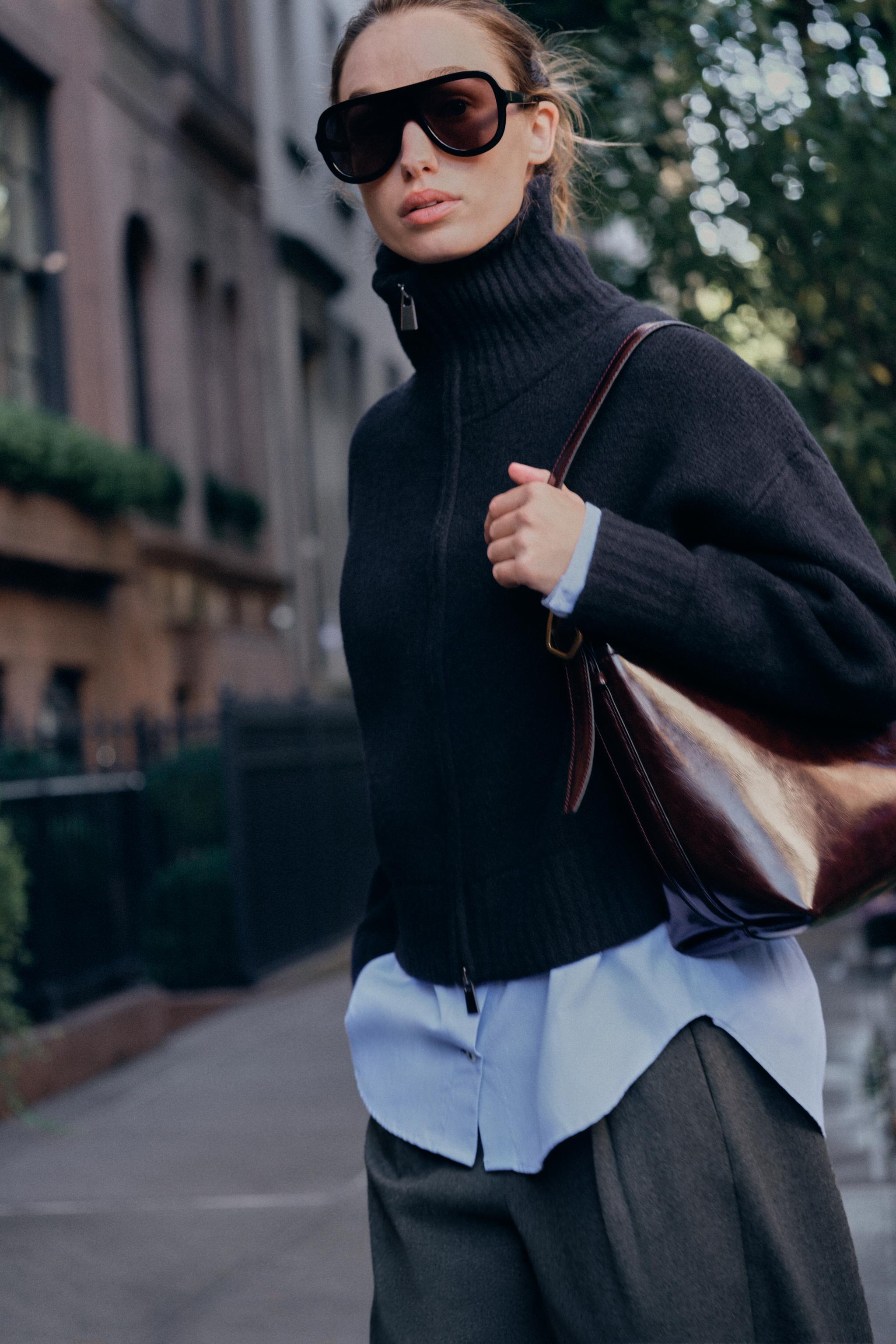 High Neck Cardigan by Zara