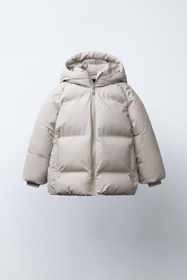 პალტო დარეზინებული ეტიკეტი WATER REPELLENT - Zara-ს Ice