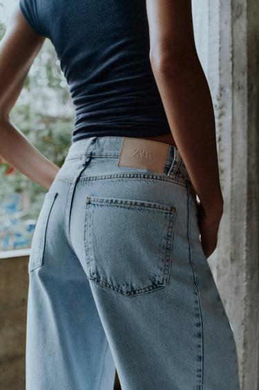Z1975 HIGH-WAIST JEANS WITH FRONT SEAMS - Light blue by Zara - Image 6