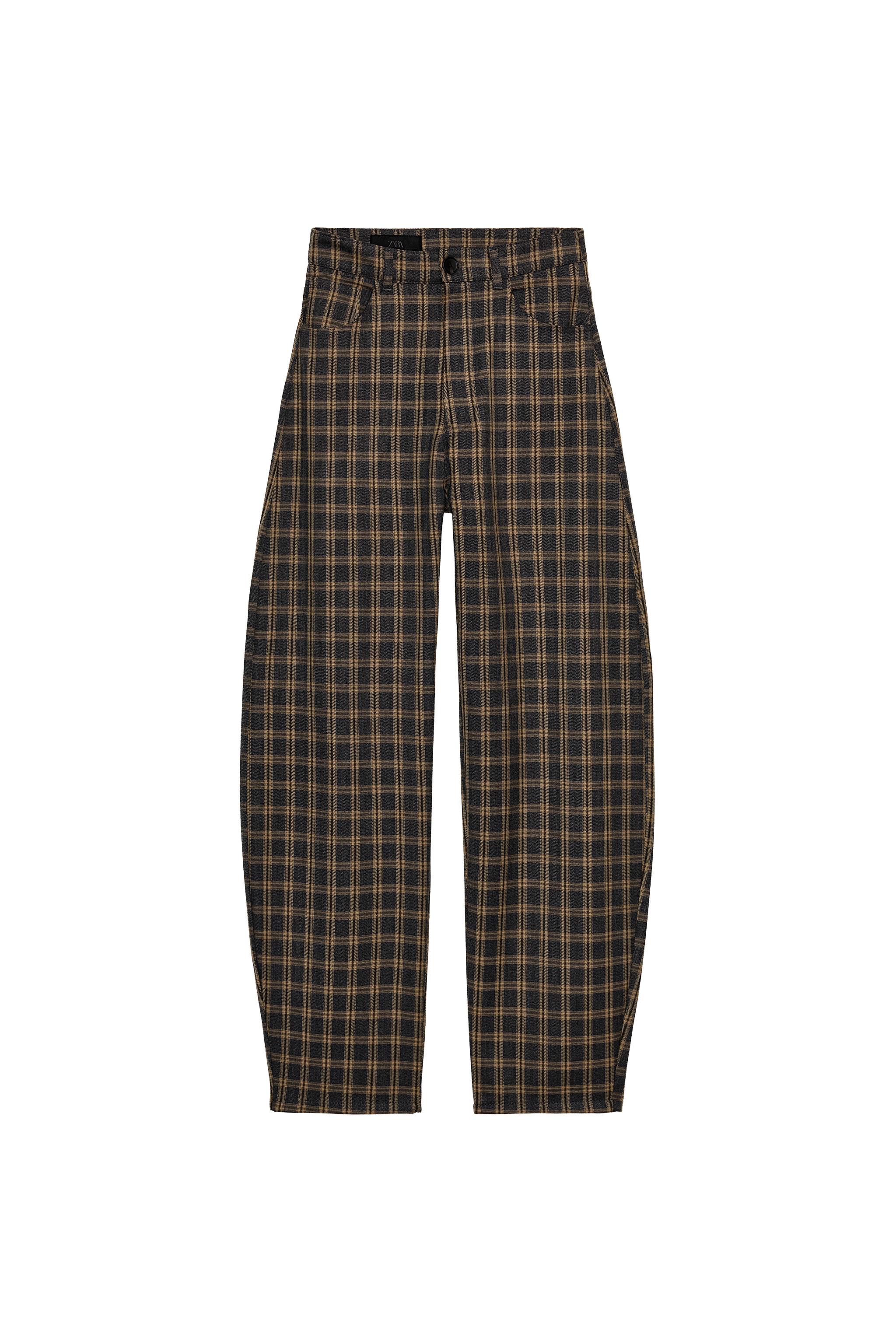 CHECKED BALLOON TROUSERS