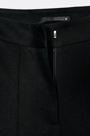 LEGGING FLARE AVEC NERVURE - Noir de Zara - Image 6