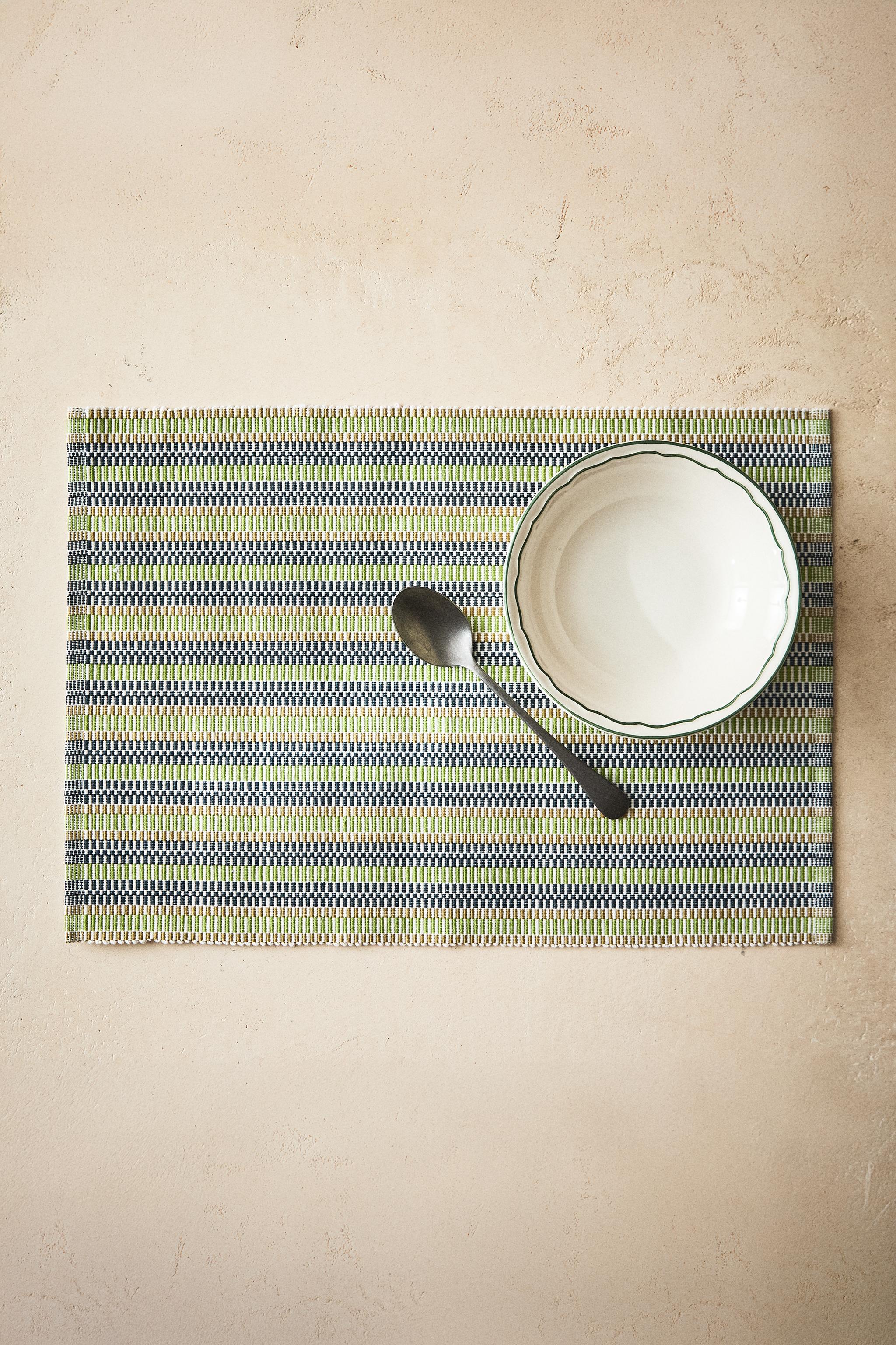 SET DE TABLE COTON RAYURES (LOT DE 2)