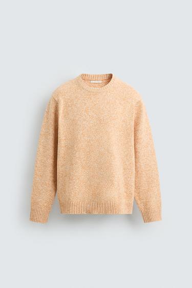 REGULAR FIT TEXTURED KNIT SWEATER - Tangerine de Zara - Imagen 0