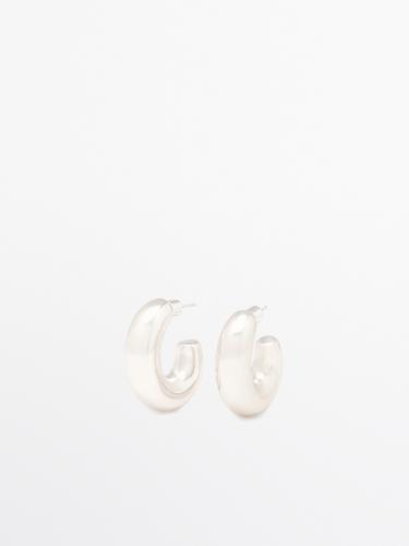 Pendientes aro ovalados - Plata de Zara - Imagen 0