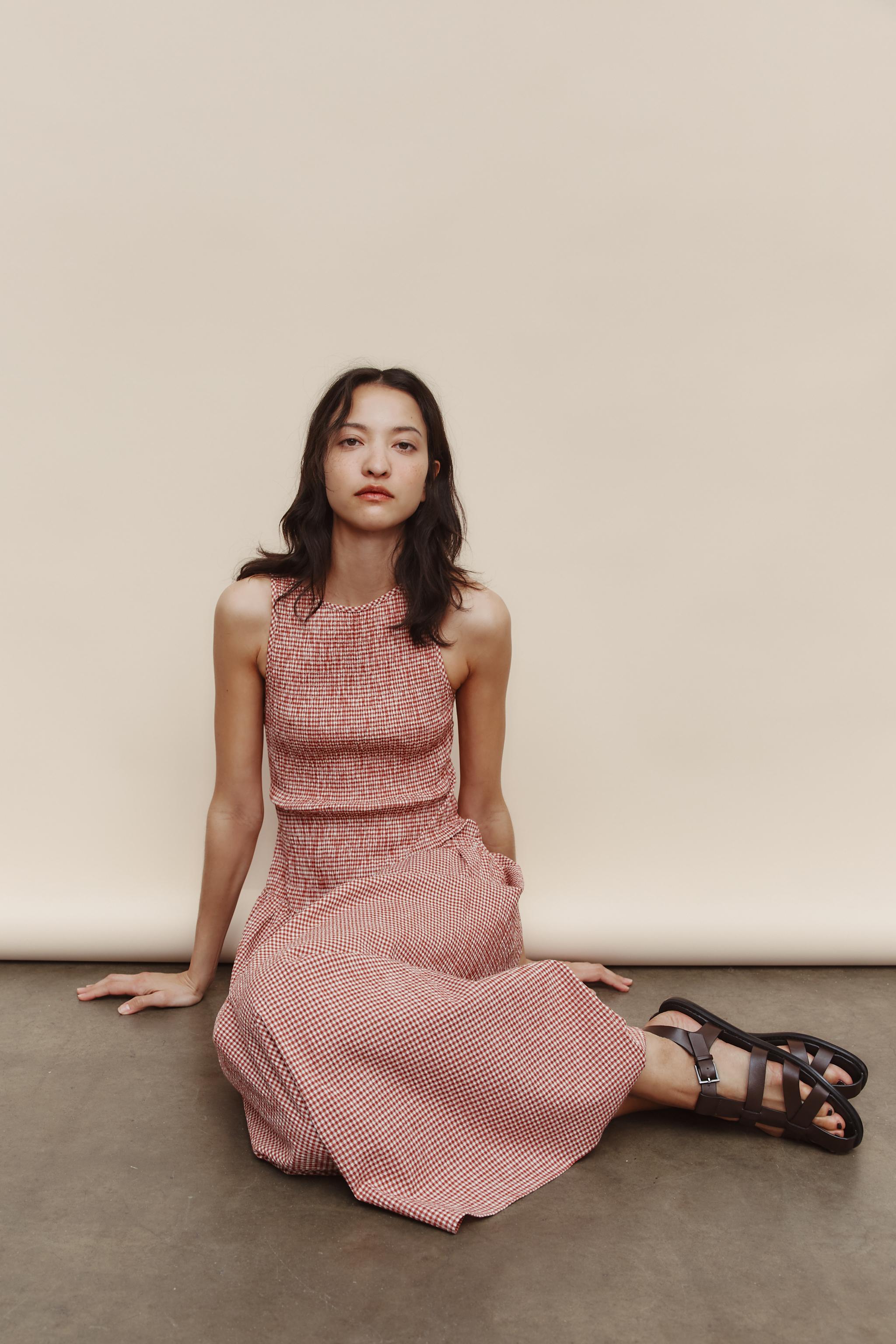 Tartán Vestido Zara Cuadros Rojos Vestido Cuadro Vichy Rosa Zara