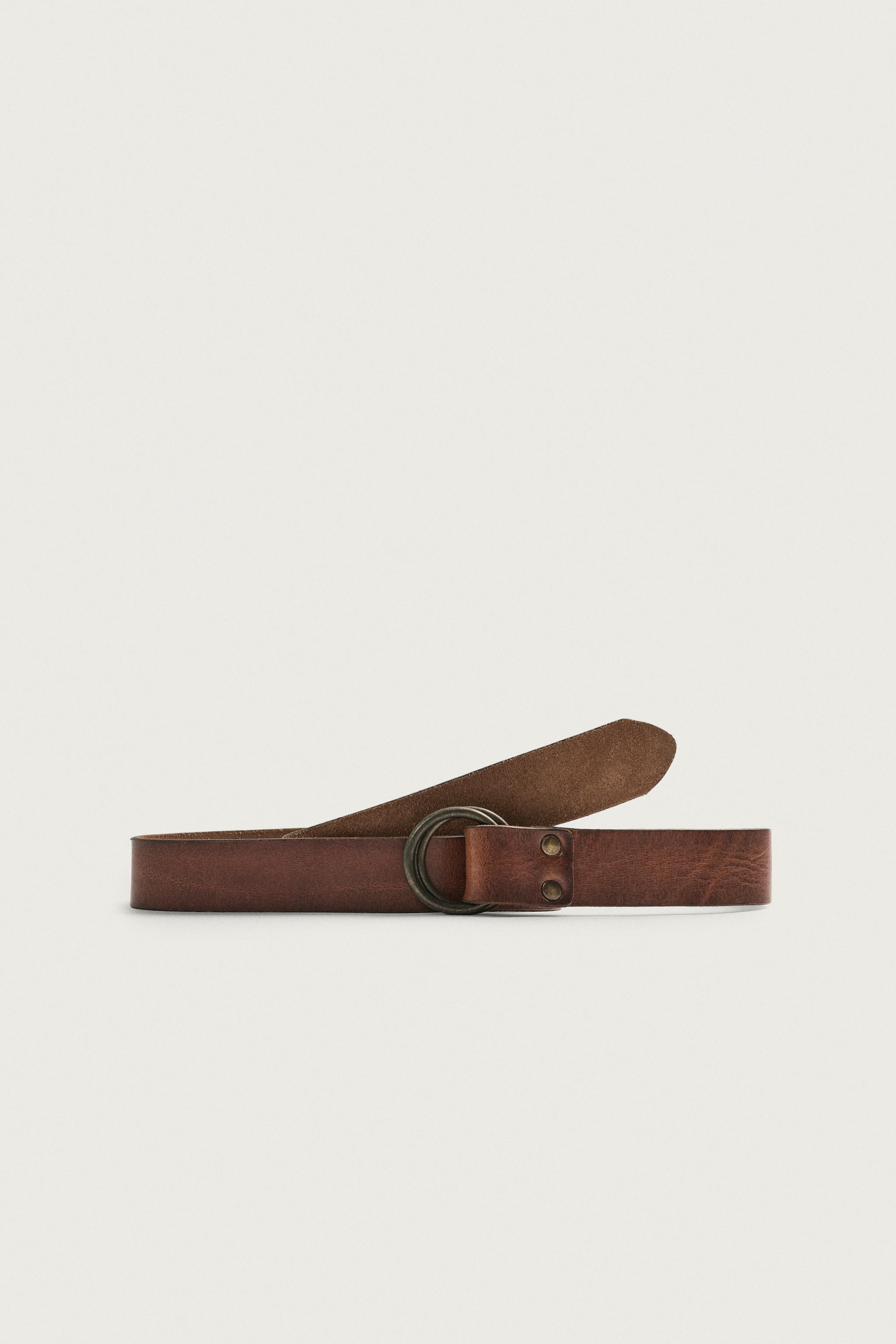 LEATHER BELT WITH BUCKLES
