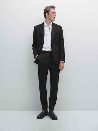 Zara 100% wool suit trousers - Anthracite Gray - Image 0