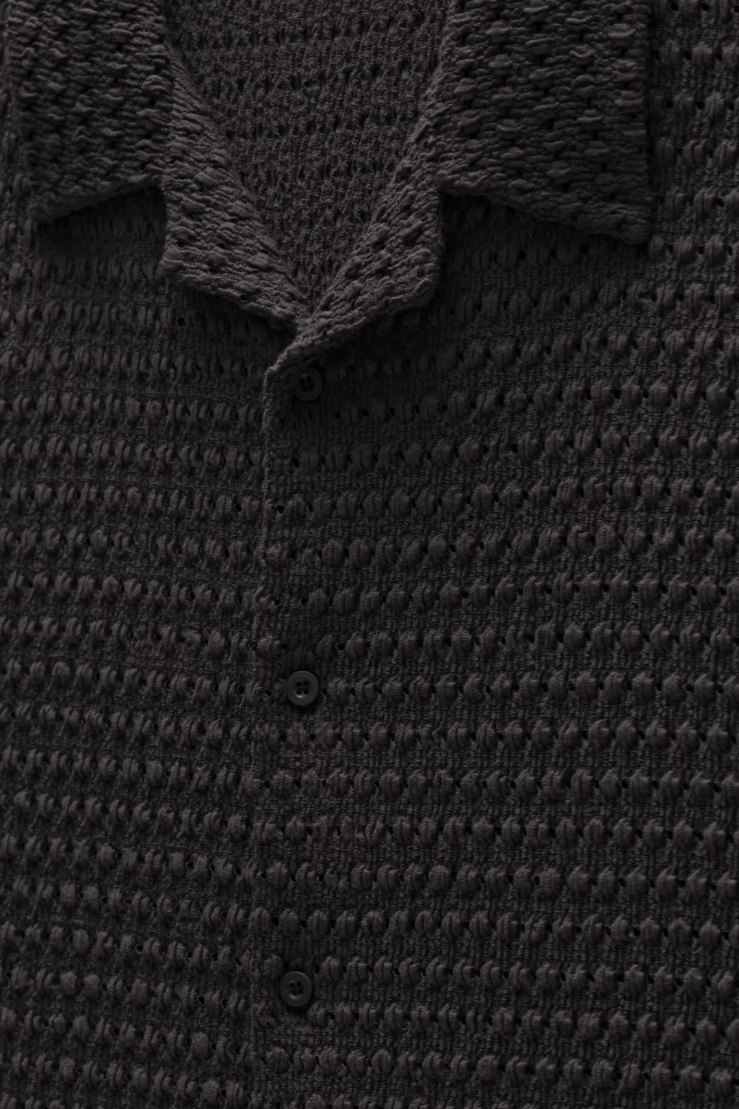 IRREGULAR TEXTURED SHIRT - Anthracite Gray | ZARA United States
