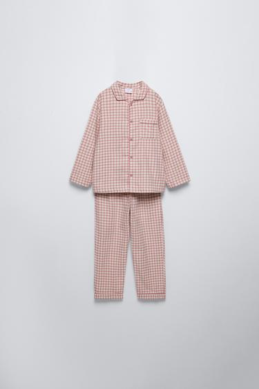 AGES 3-6 YEARS/CHECK PYJAMAS - Pink by Zara - Image 0