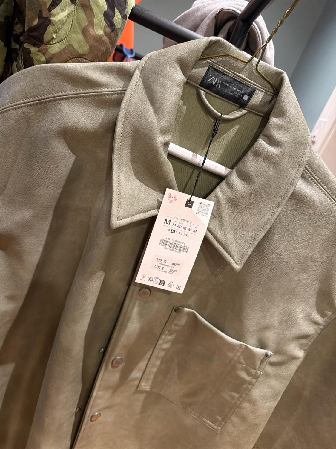 FAUX LEATHER OVERSHIRT - Image 3