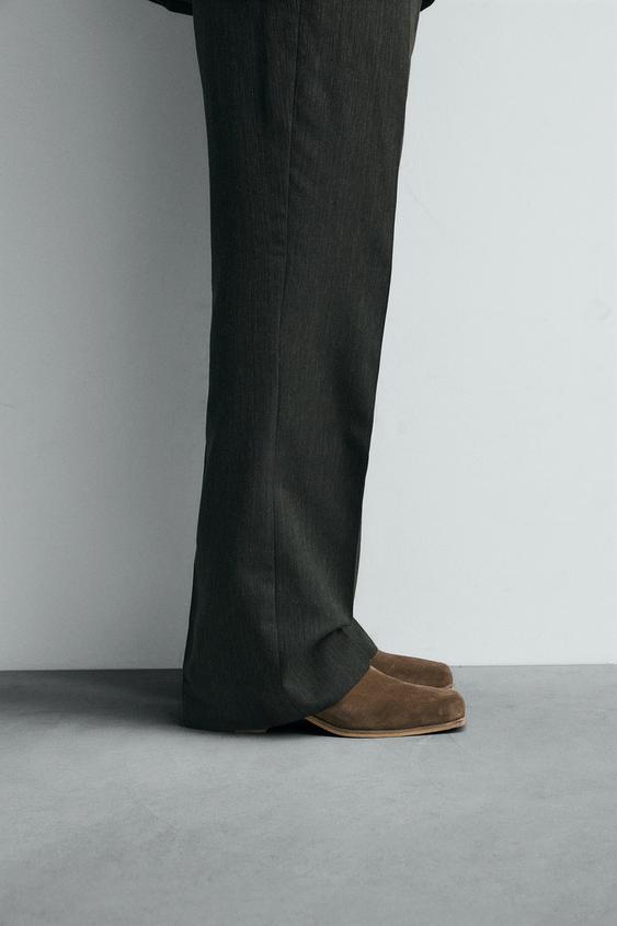 BOTA PIEL TACÓN - Marrón Arena de Zara - Imagen 0