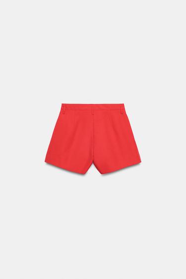 ZW COLLECTION BERMUDA SHORTS WITH DARTS - Intense red by Zara - Image 4