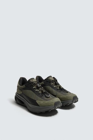 Zara ATHLETIC SNEAKERS - Khaki Green