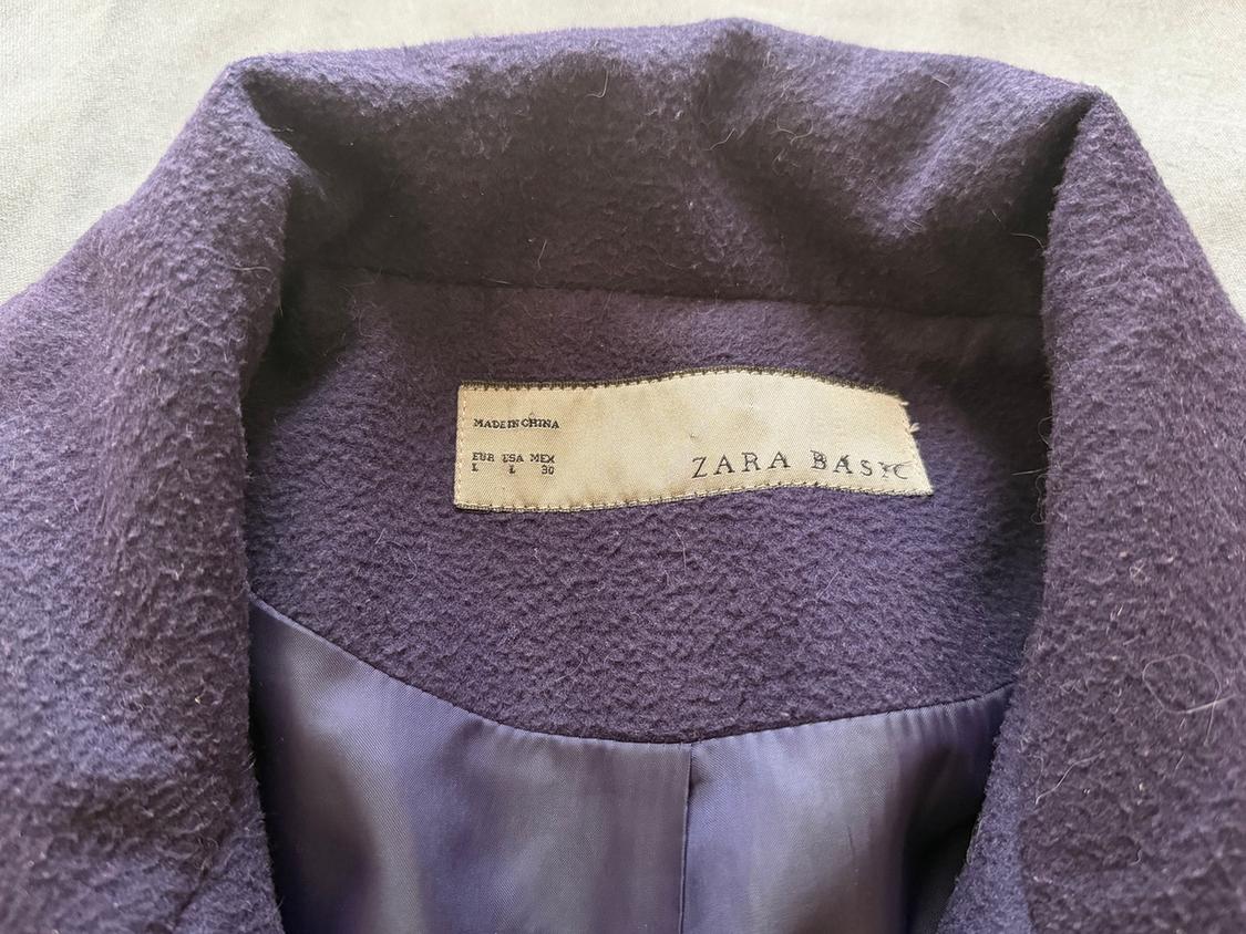 CHAQUETÓN DE PAÑO TRES CUARTOS CON BOTONES Y CINTURÓN. - Image 3