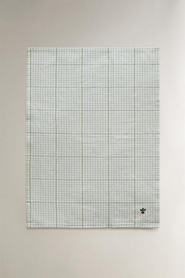 STRIPED TEA TOWEL PACK (PACK OF 2) - GREENISH by Zara - Image 1