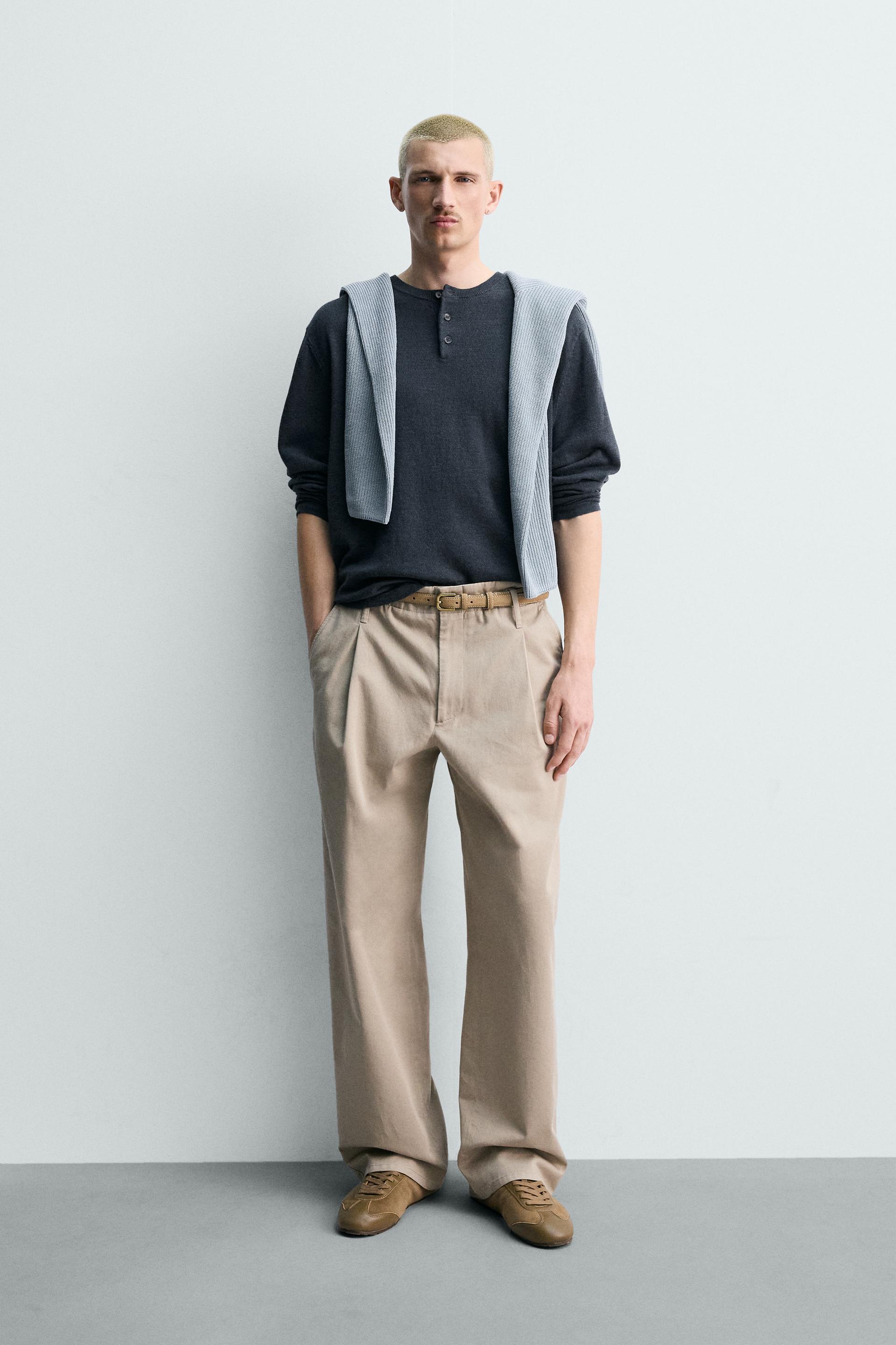 Linen-Wool Henley Jumper