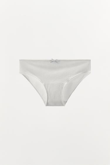 CULOTTE POINTELLE LACET SATINÉ - Blanc de Zara - Image 2