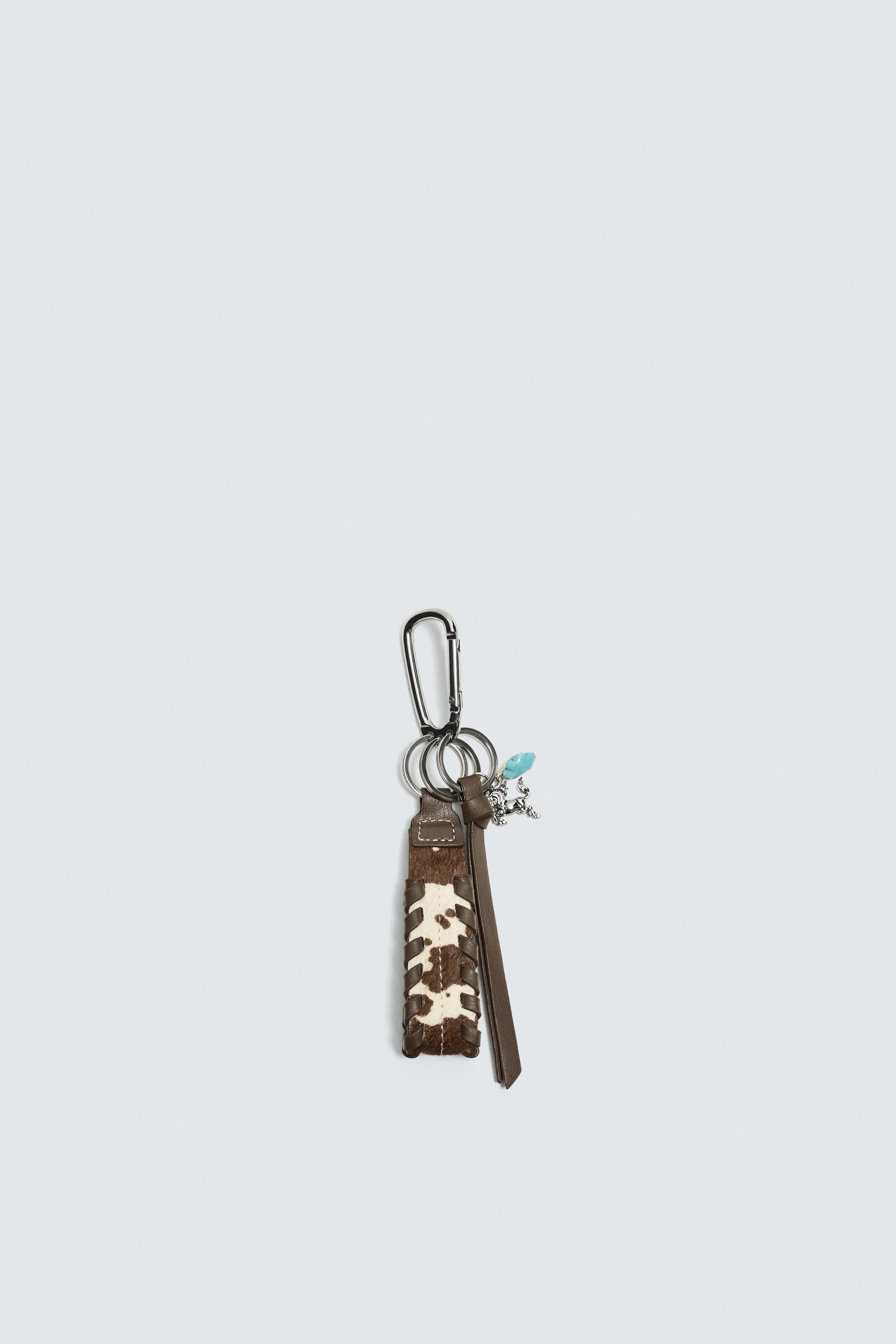 zakka LEATHER KEYCHAIN - Brown | ZARA United States
