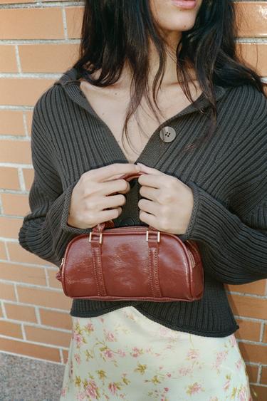 Zara MINI BOWLING BAG - Orange - Image 0