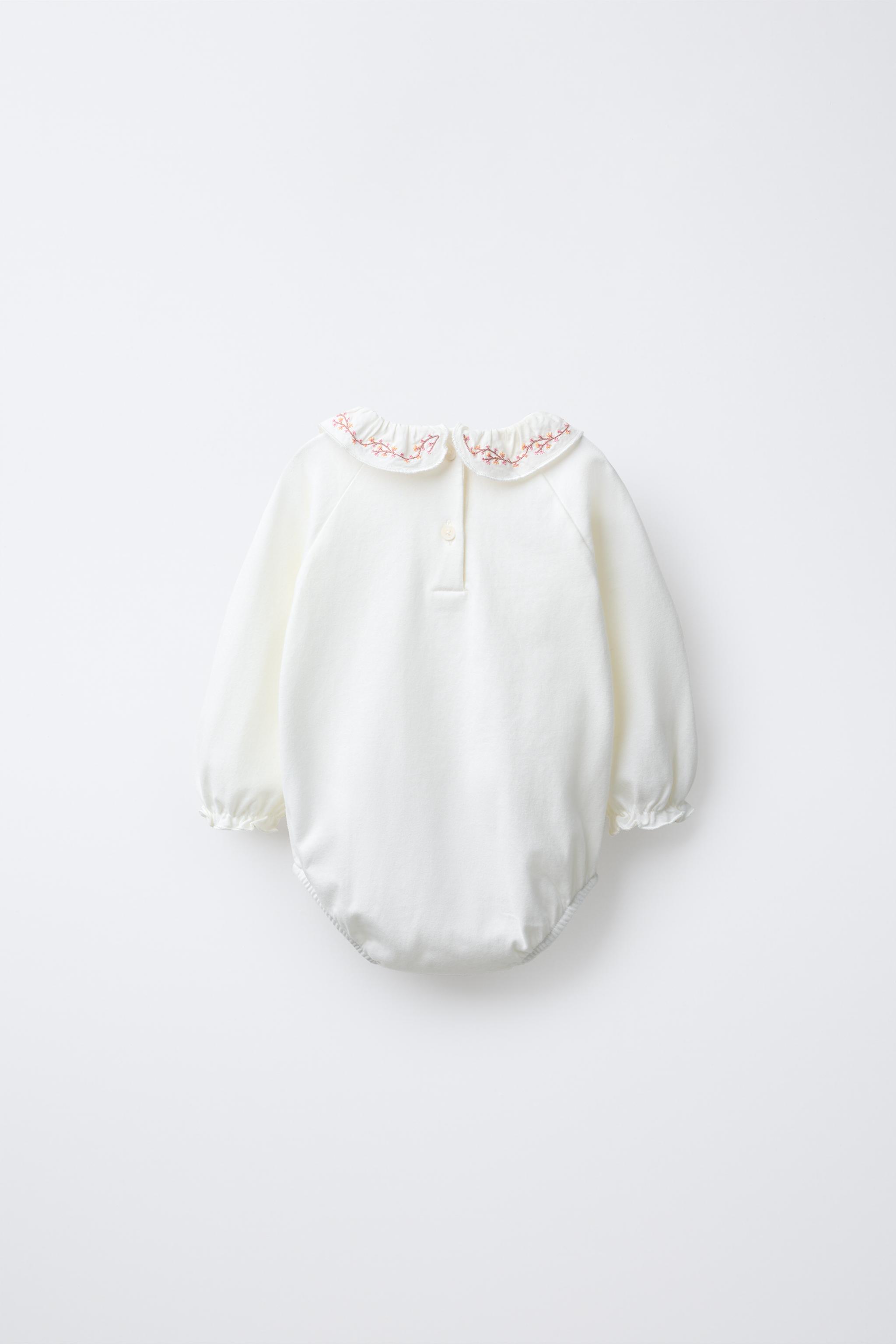 EMBROIDERED COLLAR BODYSUIT