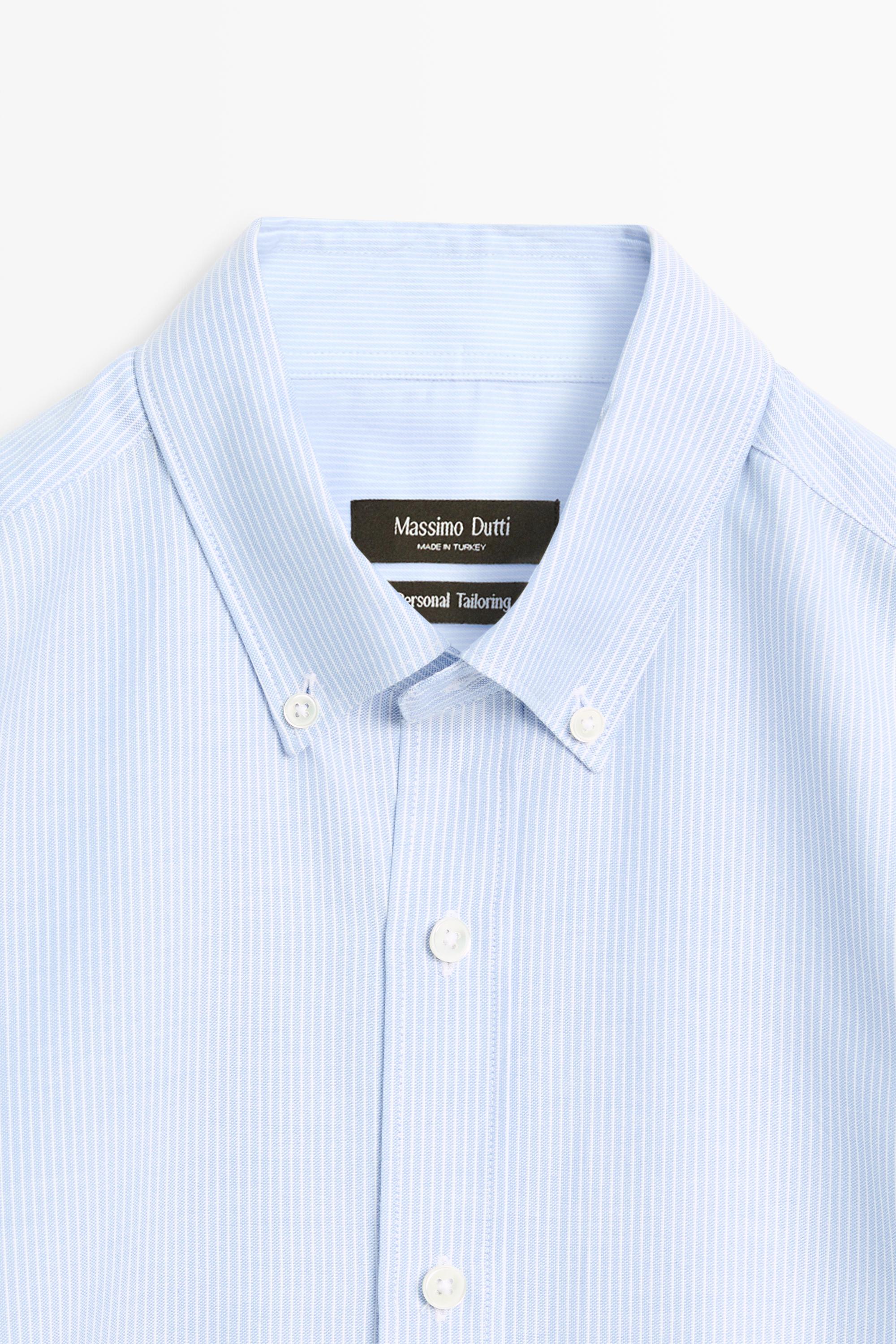 100% cotton regular fit striped shirt