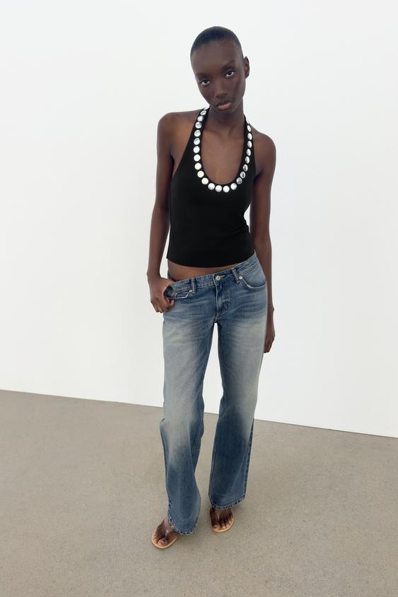 STUDDED HALTER TOP from Zara - $29.90