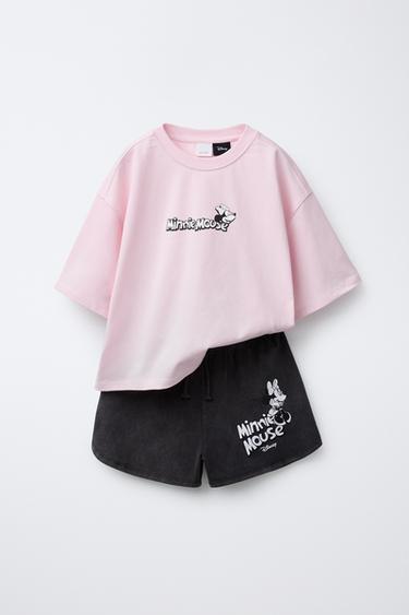 MINNIE MOUSE © DISNEY T-SHIRT AND BERMUDA SET - رمادي أنثراسايت by Zara