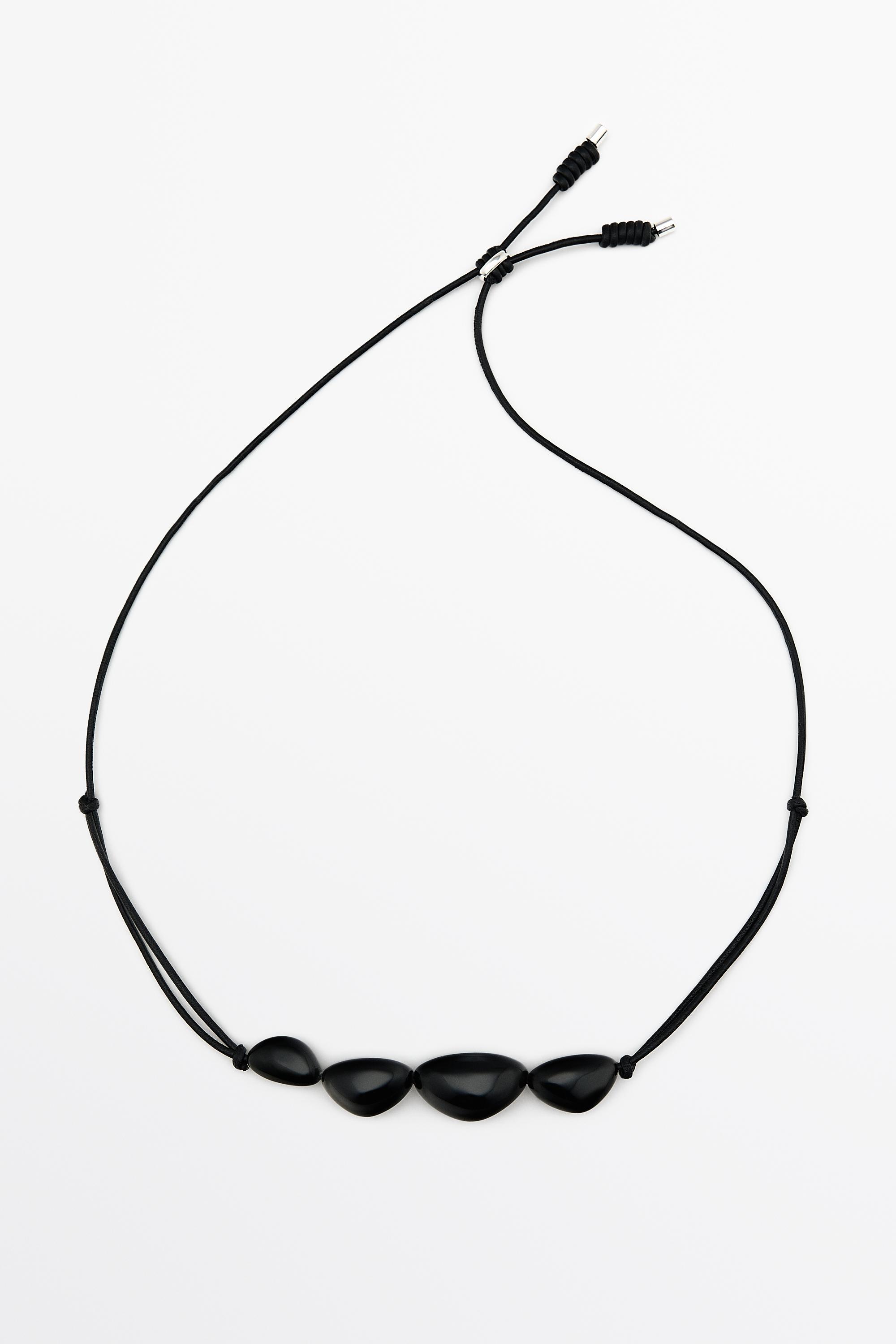 Gemstone necklace — Black