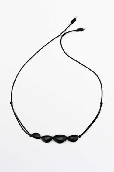 Collar gemas - Negro de Zara