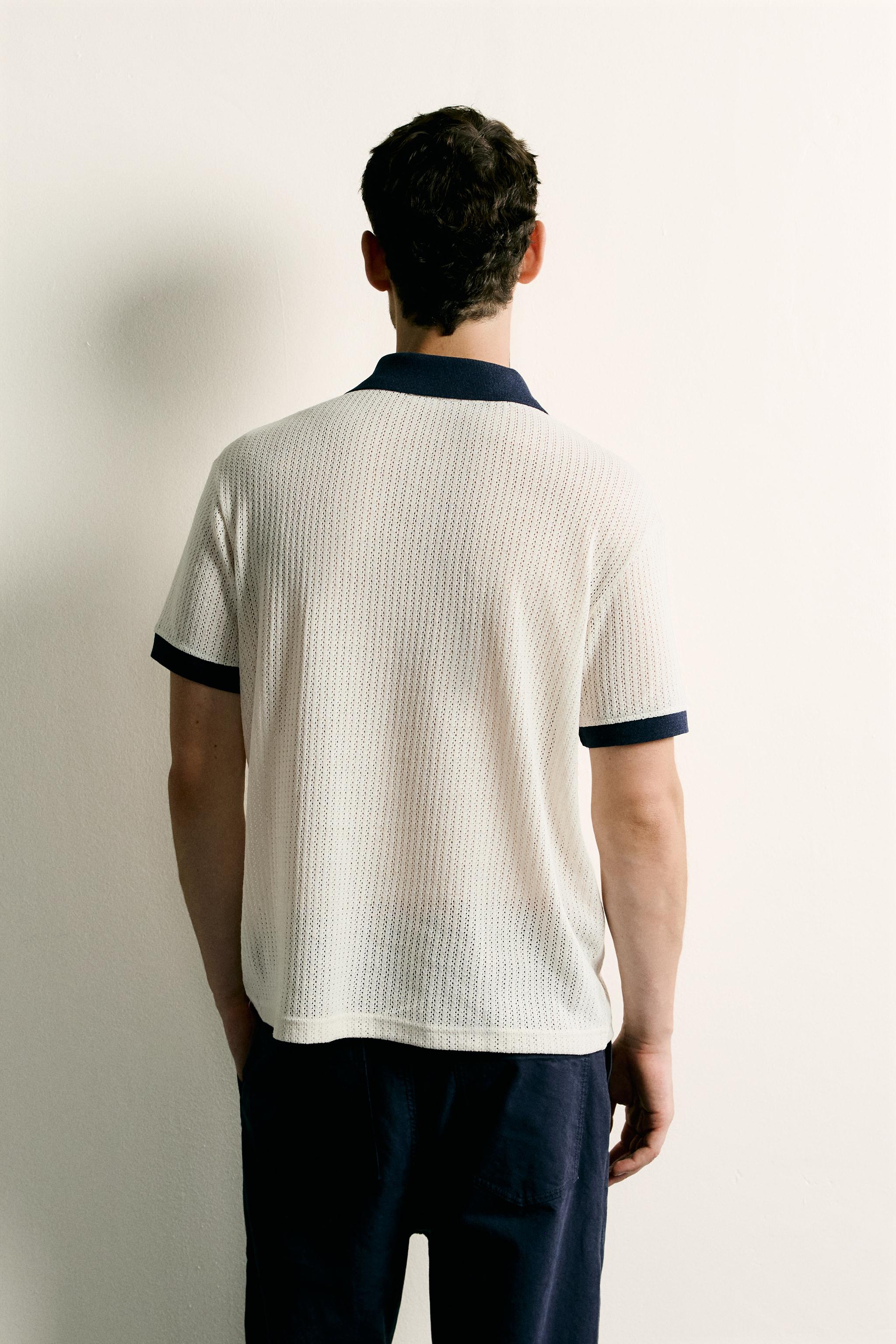 REGULAR FIT OPEN-KNIT POLO