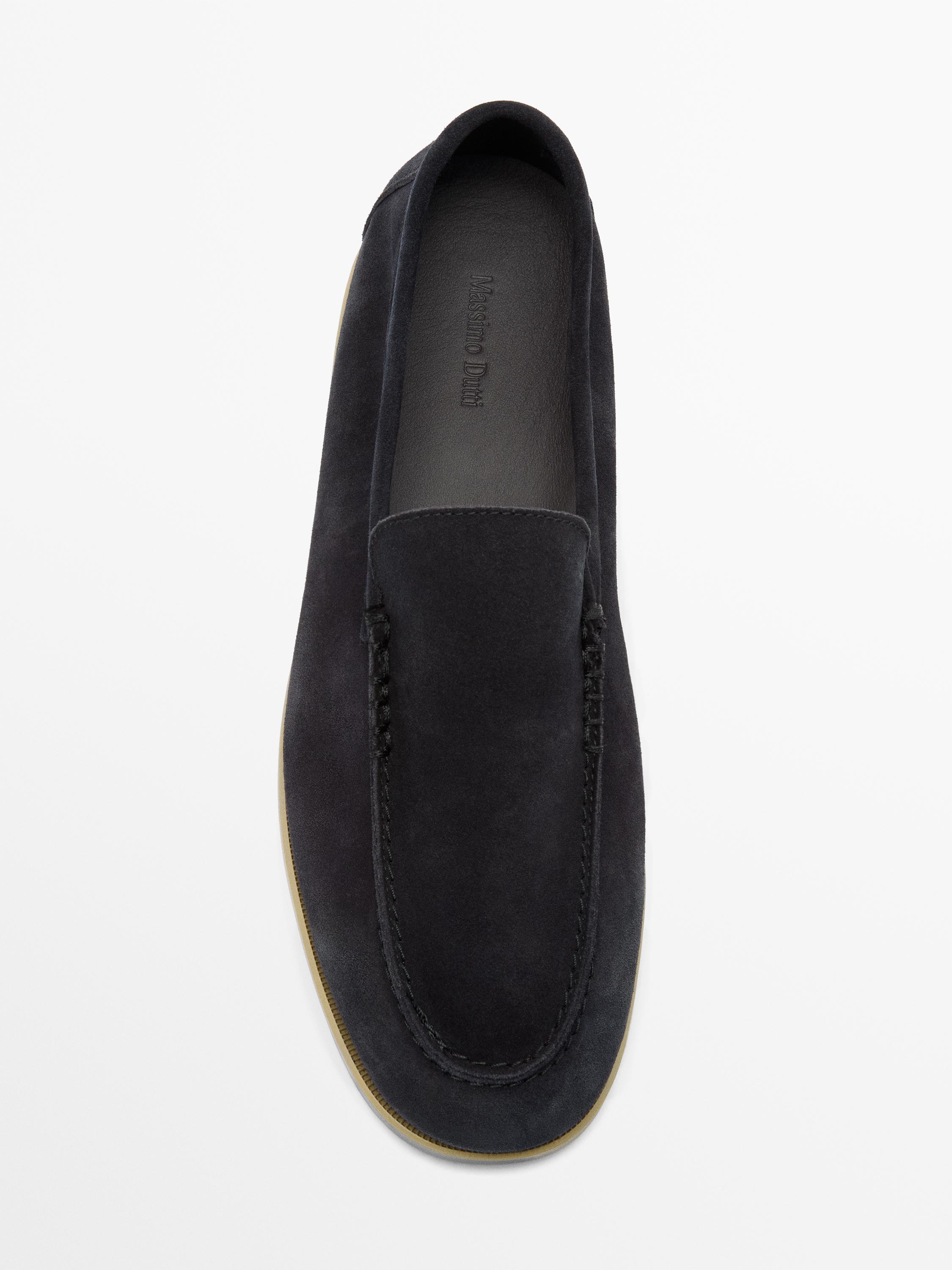 Mocassin en croûte de cuir souple