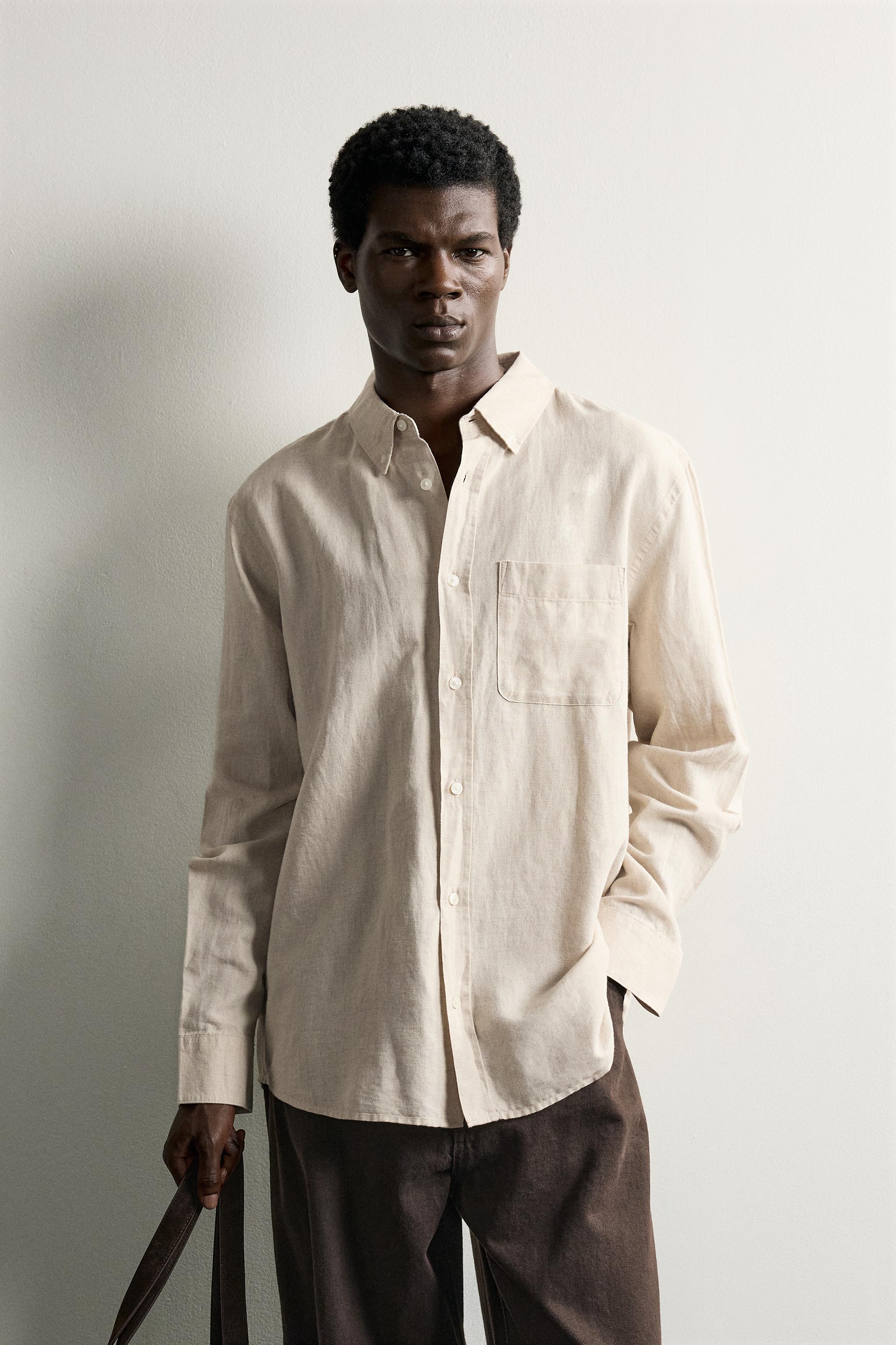 CHEMISE REGULAR FIT LIN-COTON