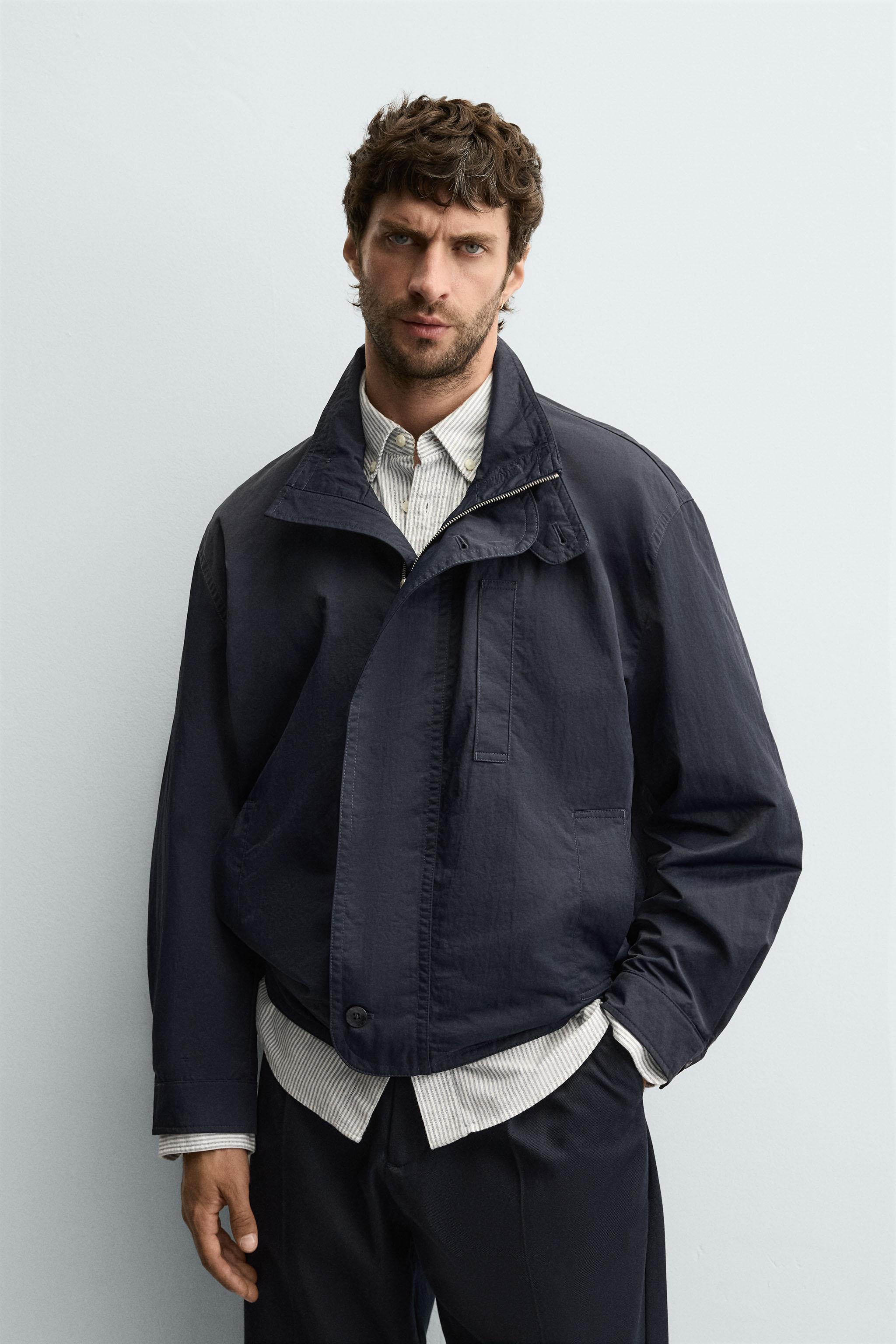 ZARA MAN ネイビー　濃紺　ダウンジャケット フード付き 03411510800-2-a1.jpg?ts=