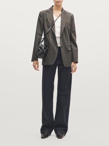 Bolso pequeño satchel trenzado piel napa - Negro de Zara