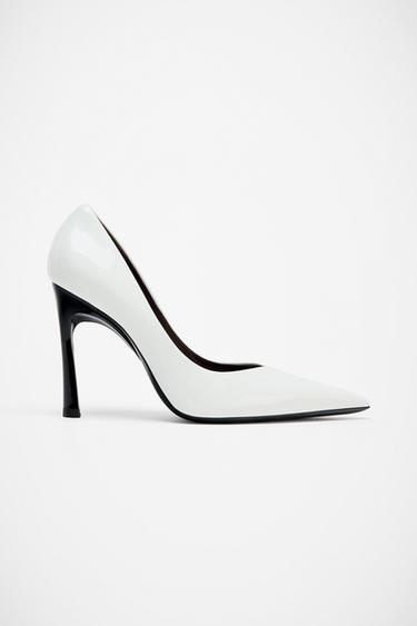 FAUX PATENT SHOES - white by Zara