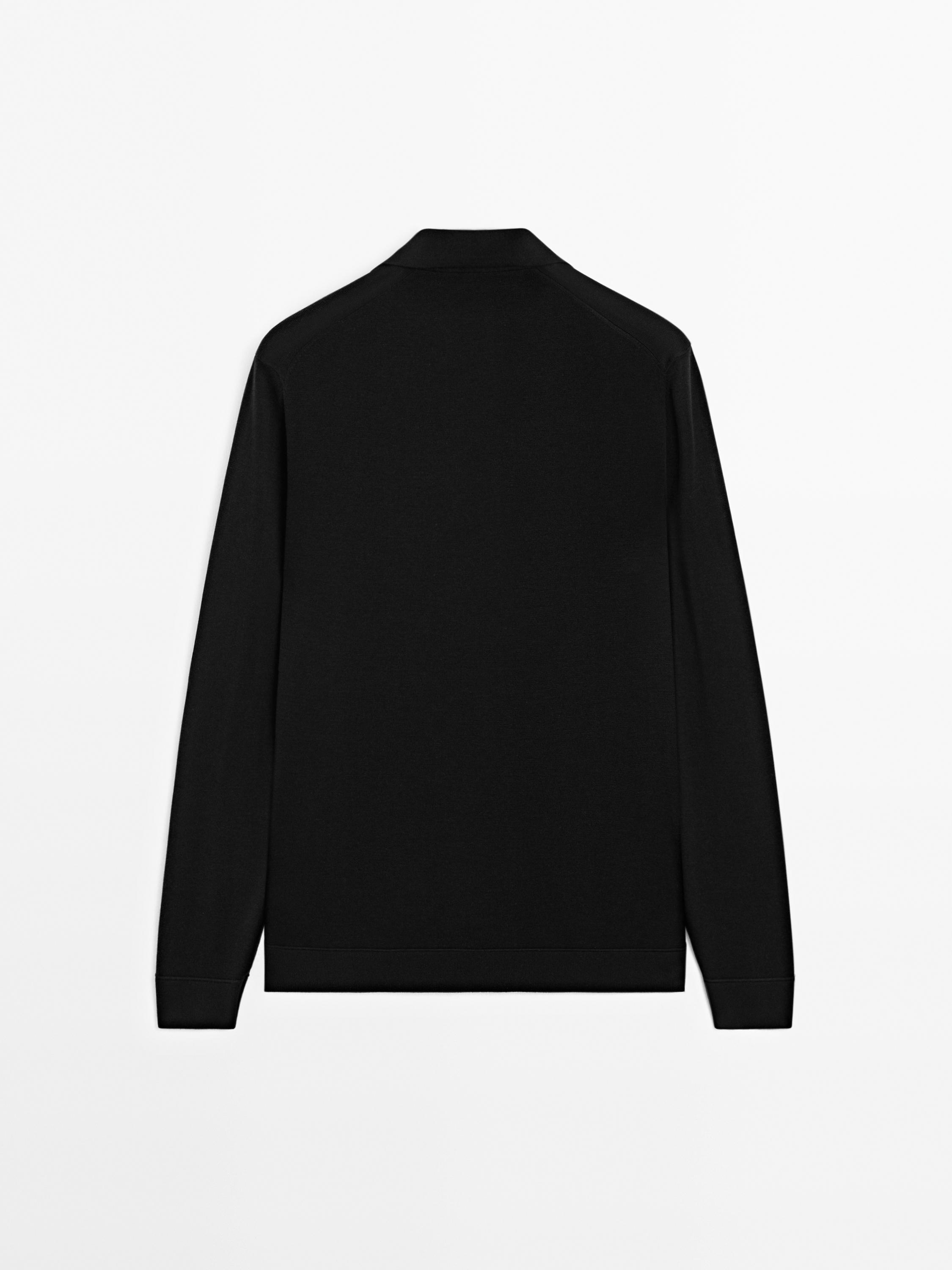Pull polo en maille à col V