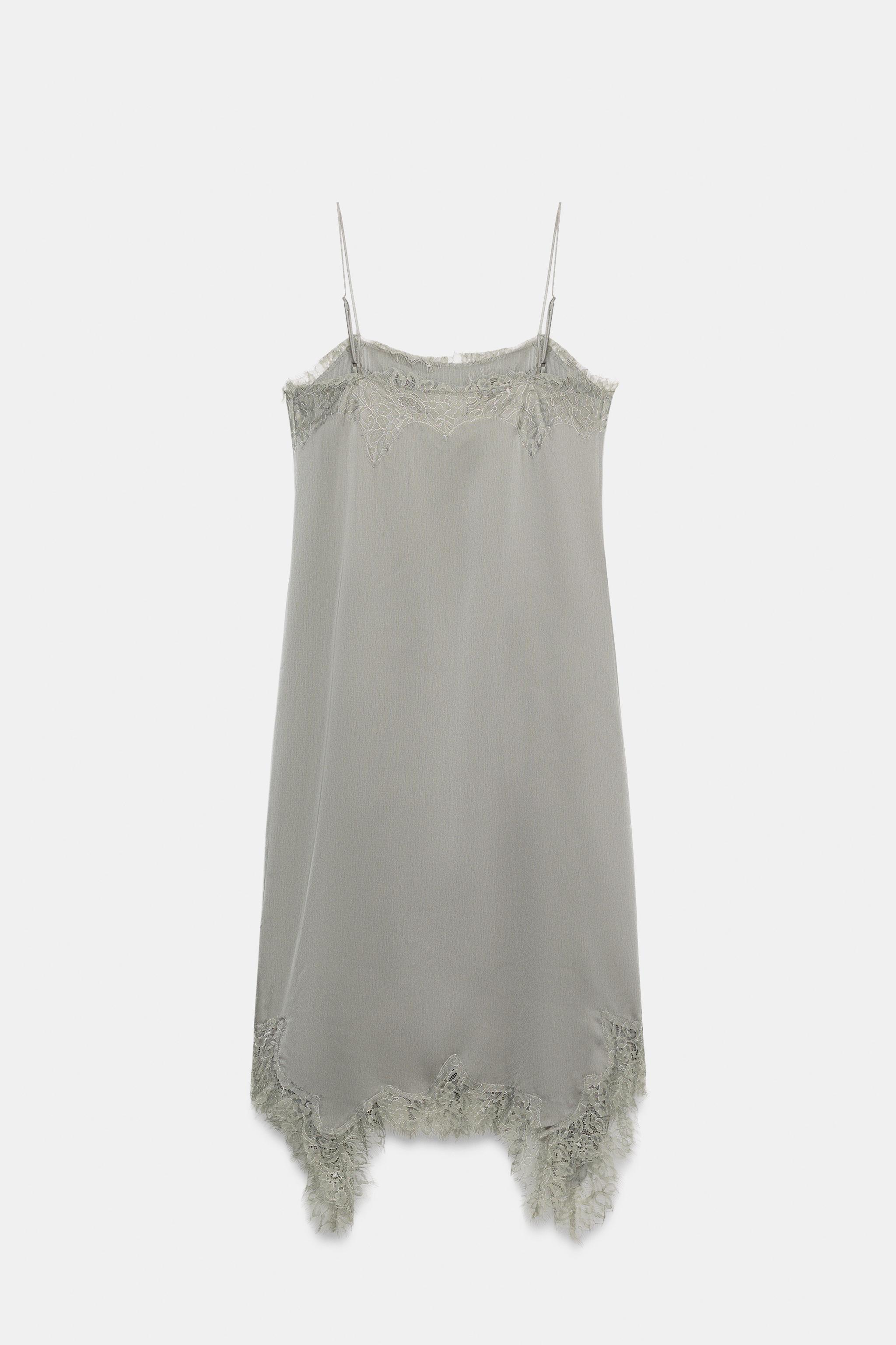 Женские платья Zara ZW COLLECTION LACE MIDI DRESS — фото 8