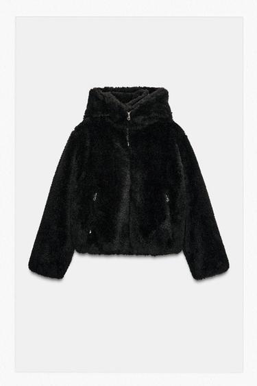 АНОРАК З ТЕРМОІЗОЛЯЦІЄЮ ТА КАПЮШОНОМ - Чорний Zara