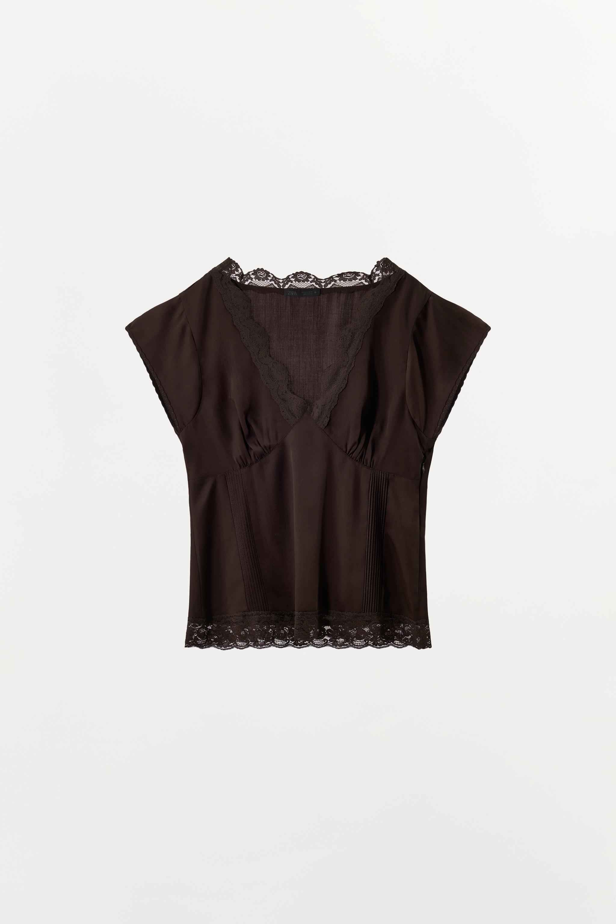 TOP 100% LYOCELL AVEC DENTELLE