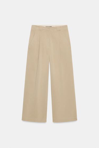 LOOSE BARREL TROUSERS - Light khaki by Zara - Image 5