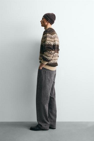 PULL EN JACQUARD TEXTURÉ BOUCLÉ - Vanille de Zara - Image 3