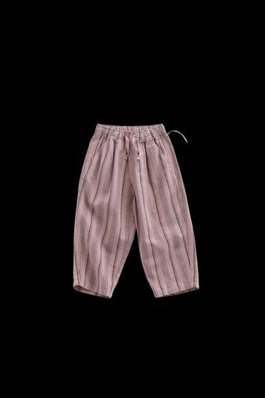 ZARA TIMELESS – GESTREIFTE HOSE MIT LEINEN - Aprikosenfarben von Zara - Bild 0