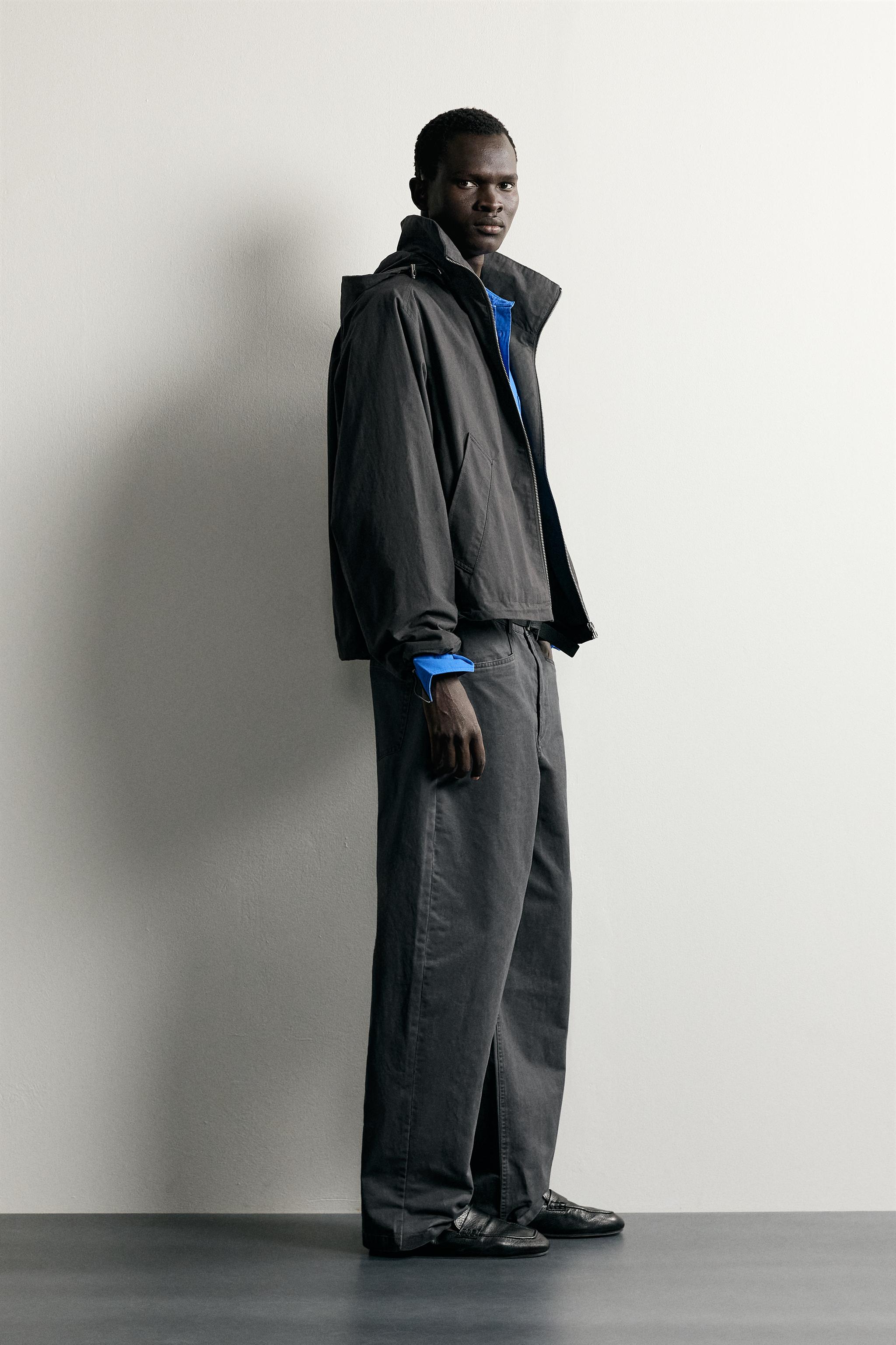 Zara YIKAMALI STRAIGHT FIT CHINO PANTOLON görsel 4