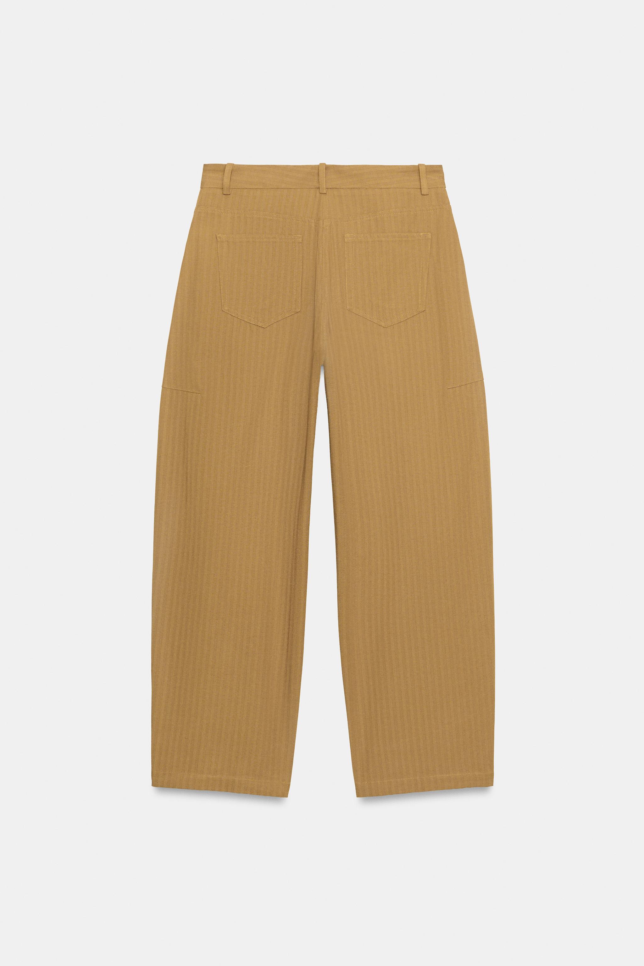 ZW COLLECTION HERRINGBONE TAPERED PANTS