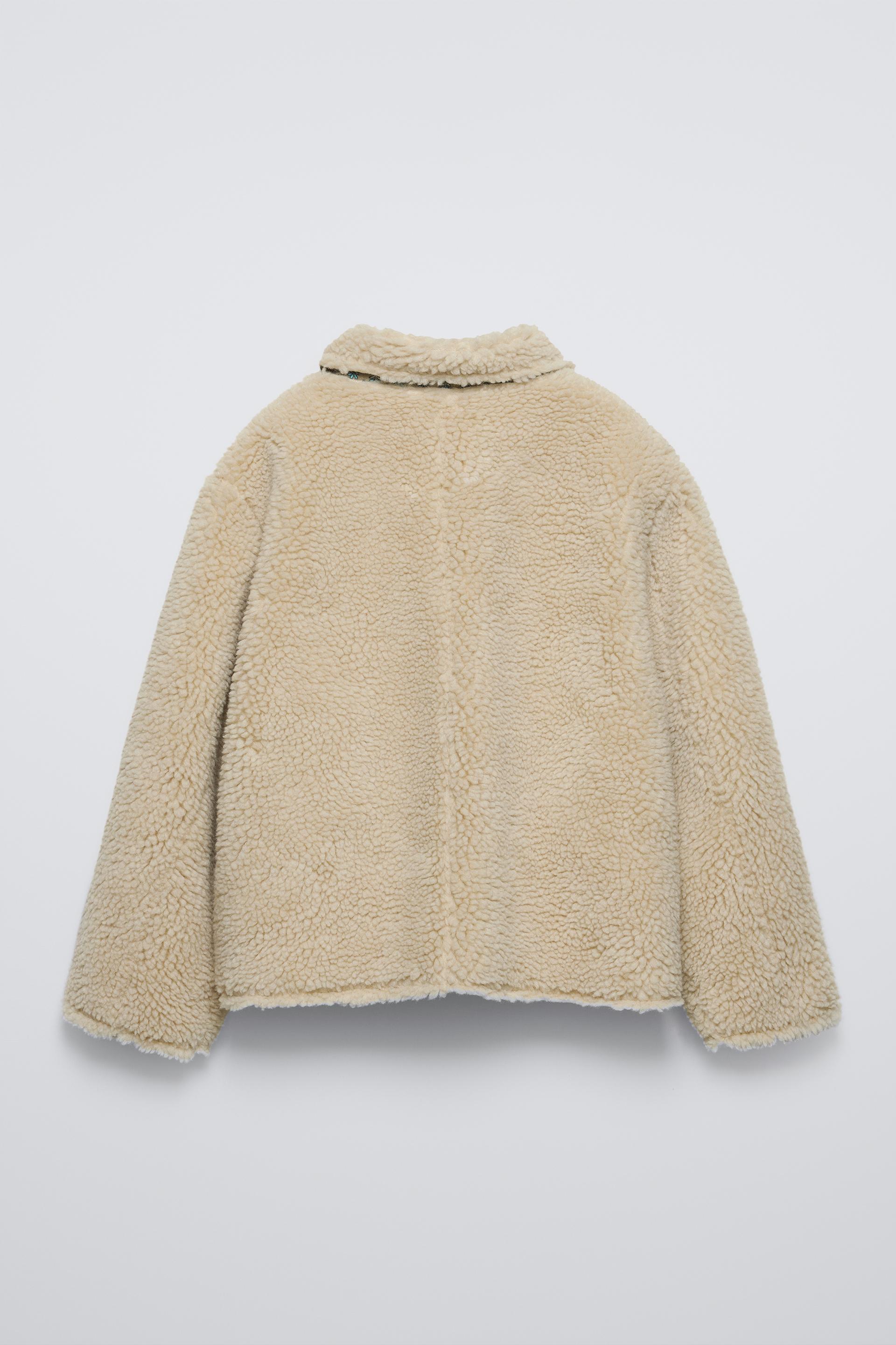 DOUBLE-FACED FAUX SHEARLING COAT