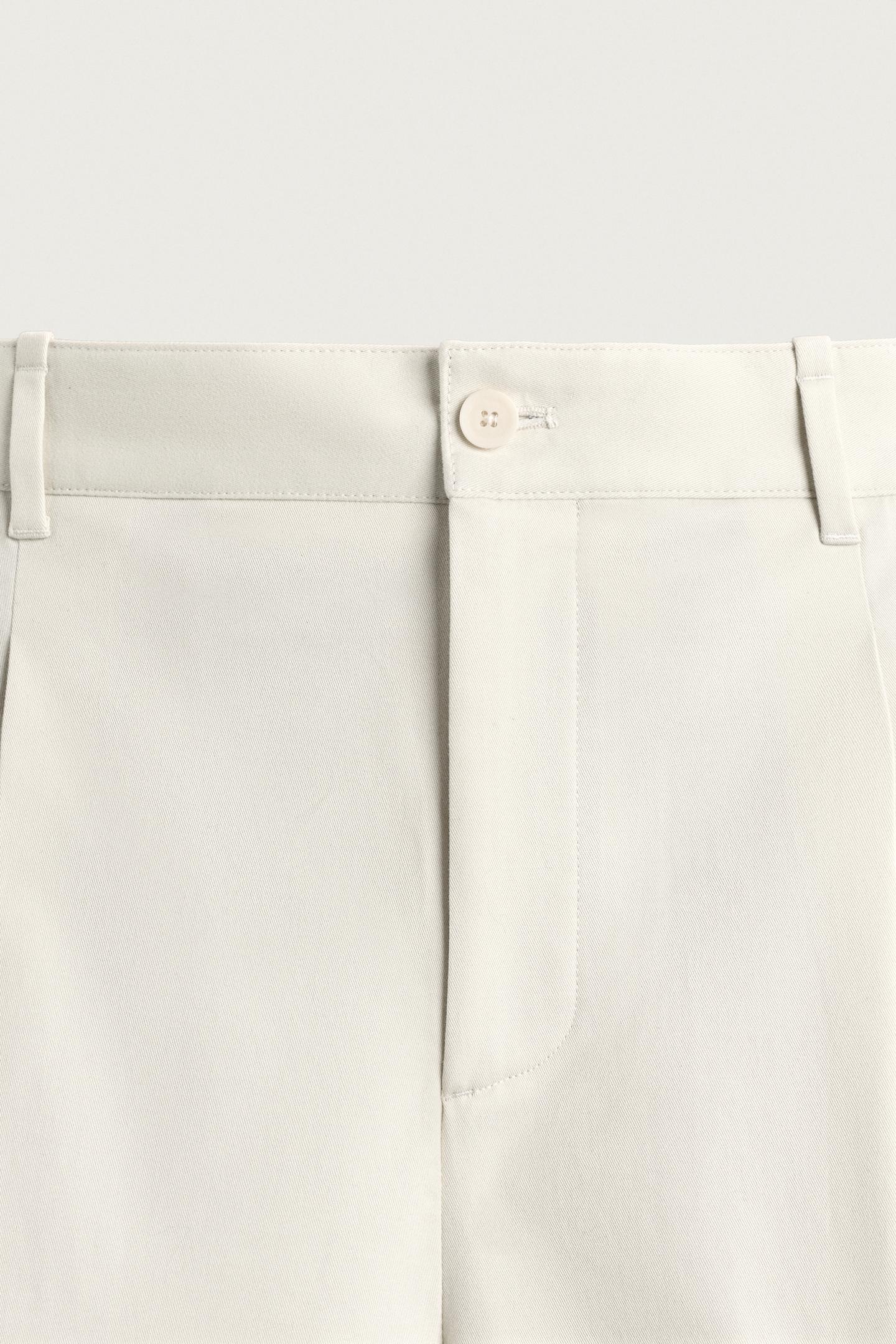 Мужские шорты Zara Wide Fit Pleated, цвет: Устричный белый — фото 9