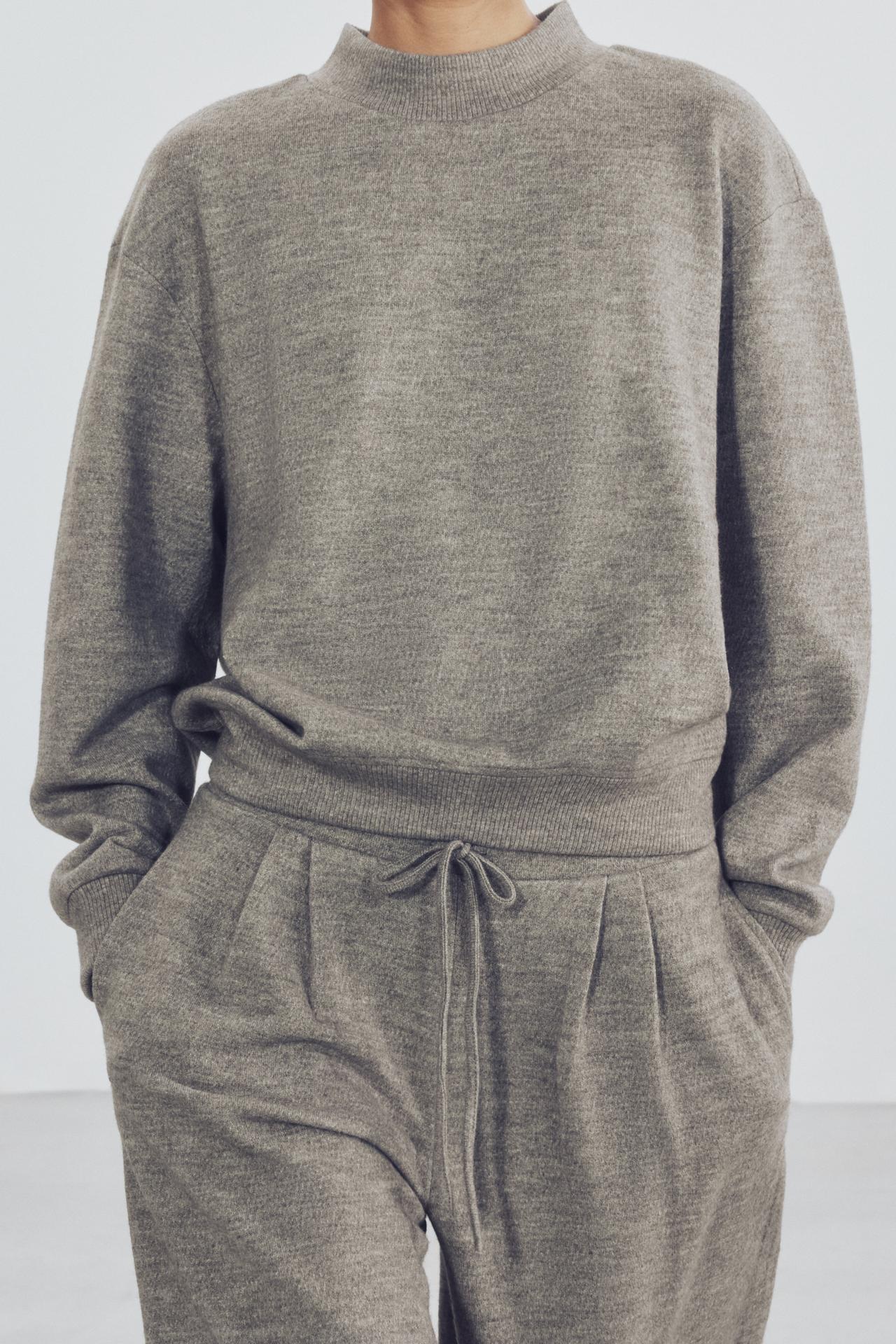SOFT SWEATSHIRT — Gray marl